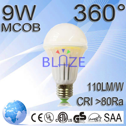 High Lumen Bulb Lighting 9w E27 360 Degree LED Light Bulb